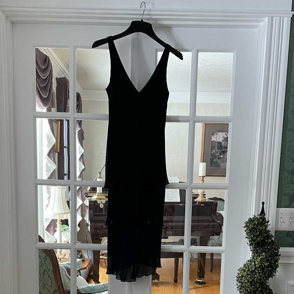 Elegant black embroidered cocktail dress. Holidays are coming! Enjoy this dress